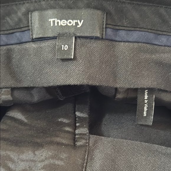 Theory The Power Velvet 3 Black Straight Leg Strech Trousers Size 10 - - Picture 12 of 13